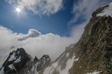Fototapeta na wymiar Czarny Staw Gąsienicowy ,Skrajny Granat panorama 