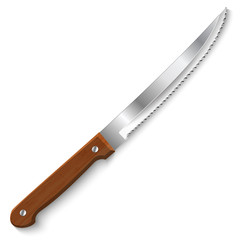 Knife on a white background