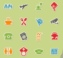 Airport icon set