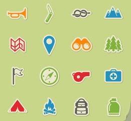 Boy scout simply icons