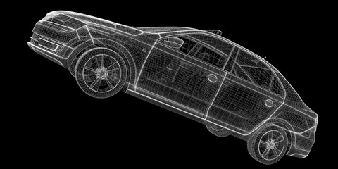 Naklejka premium Car taxi , 3D model