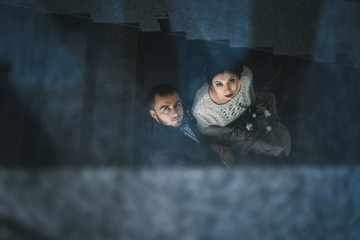 couple in the hotel hall