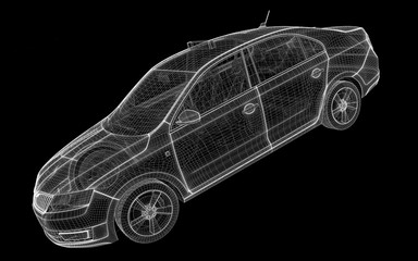 Naklejka premium Car taxi , 3D model