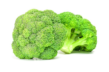 Fresh broccoli isolated on white.
