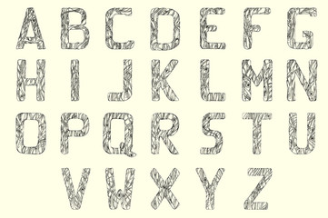 Vector abstract alphabet