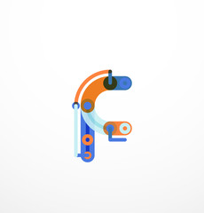 Linear initial letters, logo branding concept