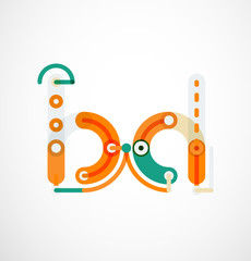 Colorful funny cartoon letter icon