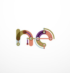 Linear business logo letter