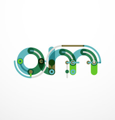 Fototapeta premium Linear letter concept