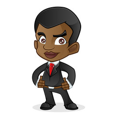 Black Business Man Posing