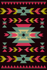 Vector Tribal element, ethnic collection, aztec stile, tribal art, tribal design isolated on darkt background