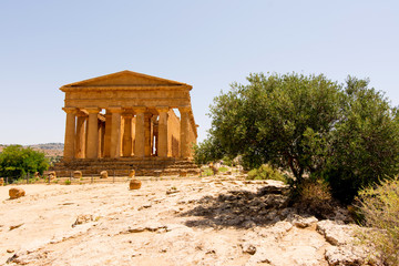Fototapeta na wymiar Valley of Temples, Agrigento Sicily in Italy.