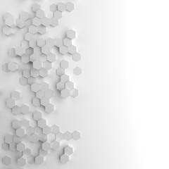 3d rendering of hexagonal abstract background