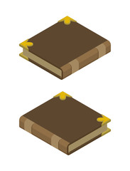 Old book isometrics. Historical volume. Ancient Hardcover psalte