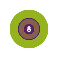 stylish icon in color circle billiard ball 