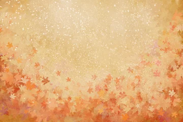  colorful leaves autumn background with texture,illustration painting © grandfailure