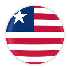 Liberian Flag Button - Flag of Liberia Badge 3D Illustration