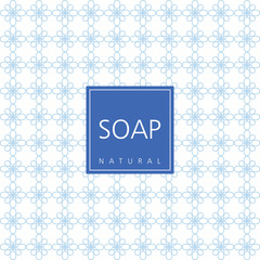 Fototapeta na wymiar Vector background for natural handmade soap, decorative paper