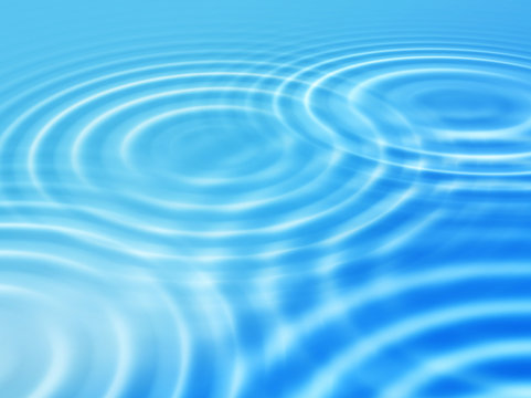 Abstract Blue Background With Concentric Ripples