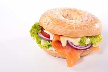 sandwich with salmon