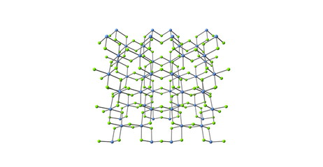 Chromic chloride molecular structure isolated on white