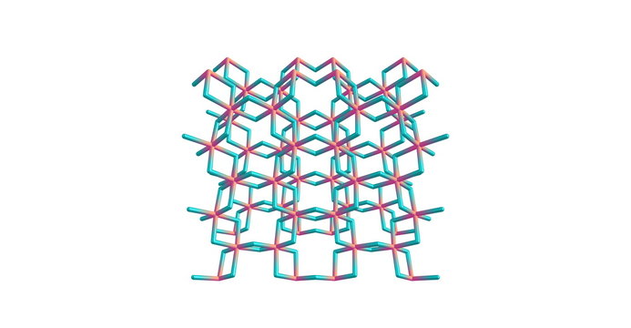 Chromic chloride molecular structure isolated on white