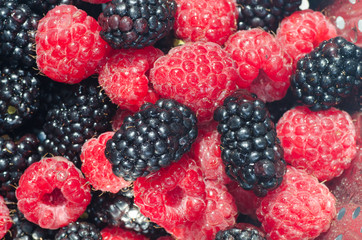 raspberries and elderberries