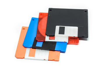 3.5-inch diskette White background