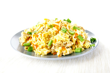 Pulav pilaf fried rice with meat