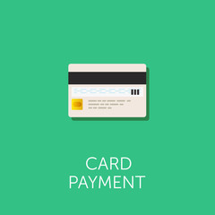Vector Credit Cards Icon. Reverse side of the bank card with magnetic stripe and CVC code. Card payment illustration. Flat style design.