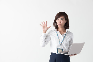 OLポートレート・ミドル女性(白バック)