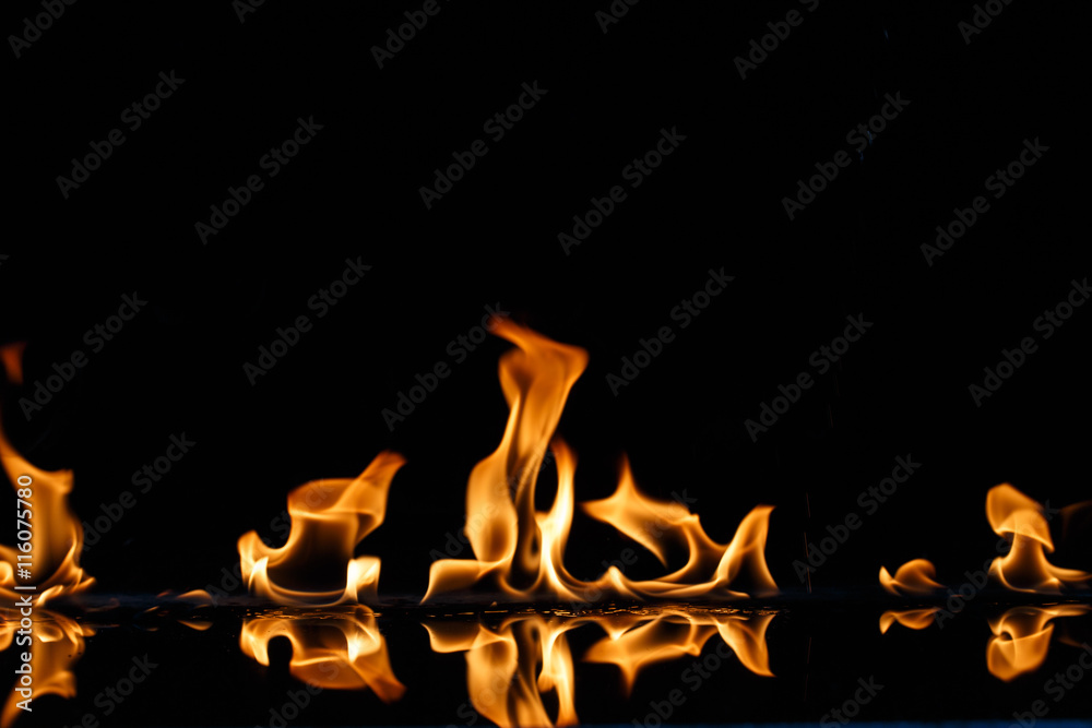 Wall mural flame burning hot