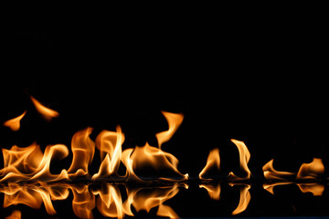 Flames burning hot