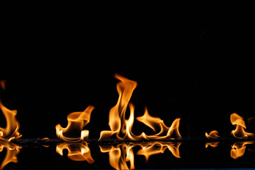 Flame burning hot