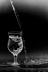 Pour water glass