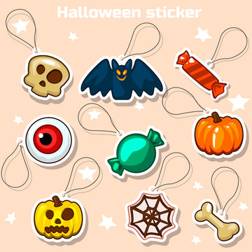 Halloween sticker icons
