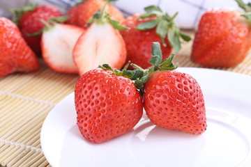 Fresh strawberry fruits