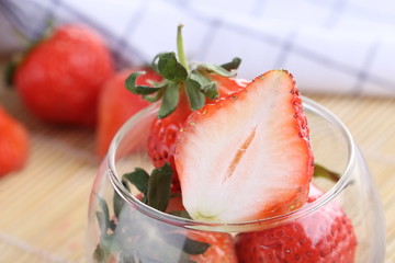 Fresh strawberry fruits