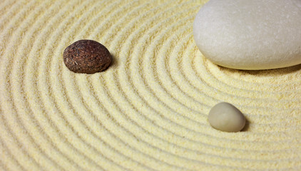 Fototapeta na wymiar Abstract composition - stones on sand