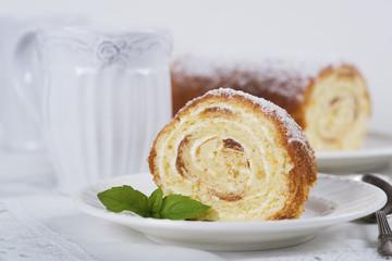 Biscuit roll with jam