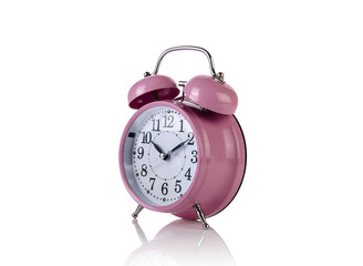 Alarm clock in time concept isolated on white