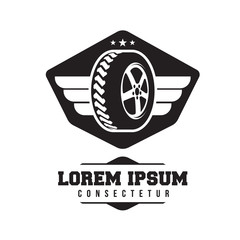 car wheel abstract emblem