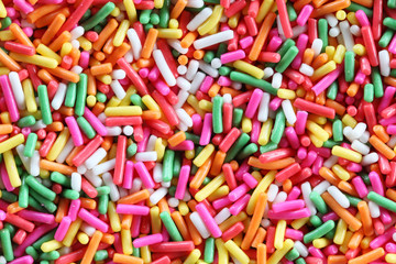 colorful sugar sprinkles background.