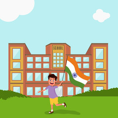 Cute Boy for Indian Independence Day celebration.