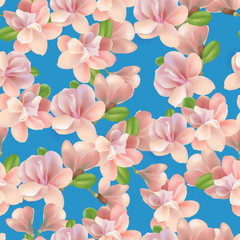 Magnolia. Colorful seamless texture.