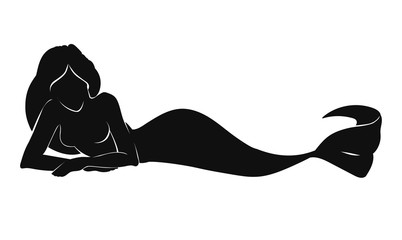 Pretty mermaid silhouette