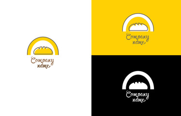 Bakery loaf oven flat logo