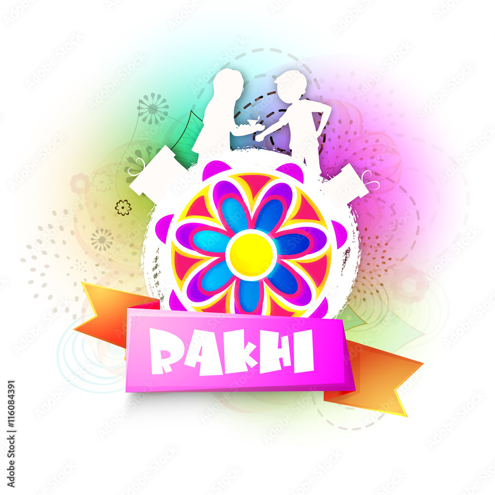 Sticker Creative illustration for Raksha Bandhan celebration.