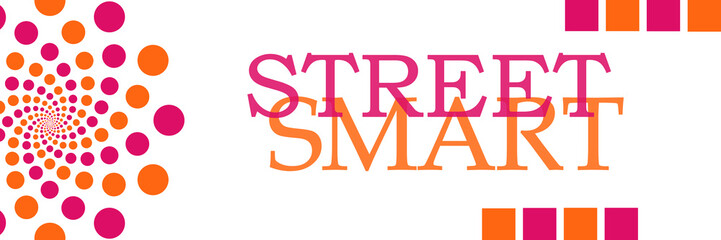 Street Smart Pink Orange Dots Horizontal 