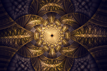 Abstract fractal fantasy wallpaper pattern.